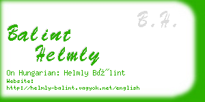balint helmly business card